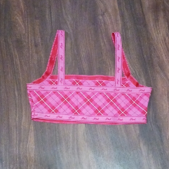 PINK Victoria's Secret Red Plaid Bandeau - Picture 5 of 5